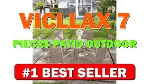 VICLLAX 7 Pieces Patio Outdoor Dining Set, 6 Swivel Textilene Chairs and - B0GL1Y6YJ4