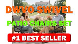 DWVO Swivel Patio Chairs Set of 6, Premium Outdoor Swivel Chairs with - B0GMRRK39B