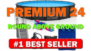 Premium 24' Round Above Ground Pool Package, 54" Salt Friendly Aluminum Wall - B0GNJ21GB7