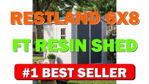 Restland 6x8 FT Resin Shed with Floor Waterproof Outdoor Storage Plastic Shed - B0GQ91ZWKK
