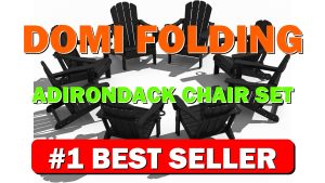 Domi Folding Adirondack Chair Set of 8, HDPE All-Weather Adirondack Chairs with - B0GQGY5JM1