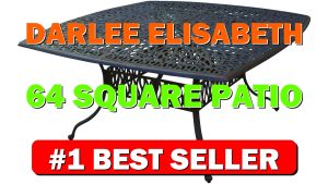 Darlee Elisabeth 64" Square Patio Dining Table in Antique Bronze - B001FYDRV4