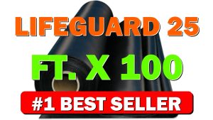 Lifeguard 25 ft. x 100 ft. EPDM Pond Liner – 45-Mil Rubber - B006SOHIP2