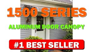 1500 Series Aluminum Door Canopy with Sidewings - B014LE8YCQ