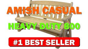 Amish Casual Heavy Duty 800 Lb Mission Pressure Treated Porch Glider (5 - B017XYJ4Y8