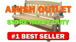 Amish OUTLET STORE Heavy Duty 800 Lb Mission Pressure Treated Porch Glider - B017Y1E33C