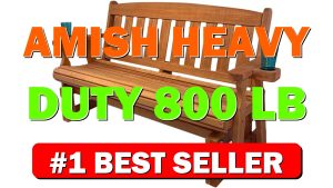 Amish Heavy Duty 800 Lb Mission Pressure Treated Porch Glider with Cupholders - B017Y1E33M
