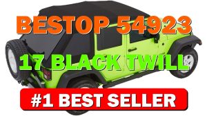 Bestop 54923-17 Black Twill Trektop NX Glide Convertible Soft Top 4-Door - B01N65INQP