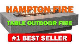 Hampton Fire Table Outdoor Fire Pit 56" x 32" Cast Concrete Firepit - B07H23D5MH