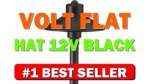 VOLT Flat Hat 12V Black Brass Path Light (7" Shade, 24" Tall) - B083JKVJCR