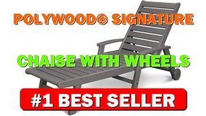 POLYWOOD® Signature Chaise with Wheels in Slate Grey - B0872G5ZQG