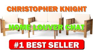 Christopher Knight Home Louver Chat Set, Teak + Cream - B08L8RDTRF
