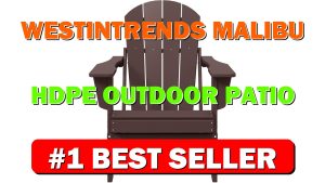 WestinTrends Malibu HDPE Outdoor Patio Folding Poly Adirondack Chair, Dark Brown - B091RSHJFM