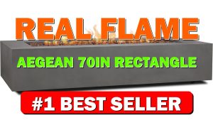 Real Flame Aegean 70in Rectangle Propane or Natural Gas Fire Pit Table, - B094Q69D9R