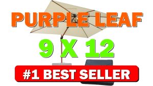 PURPLE LEAF 9' X 12' Double Top Deluxe Wood Pattern Rectangle Patio - B09FD8NGZV