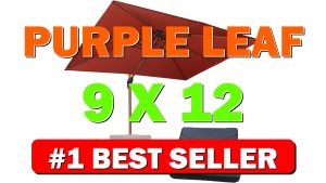 PURPLE LEAF 9' X 12' Double Top Deluxe Wood Pattern Rectangle Patio - B09FDNYXSQ