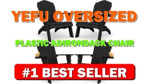 YEFU Oversized Plastic Adirondack Chair Set of 4 with Cup-Holder, Weather Resistant, - B09QM6ZTNR