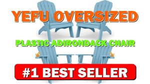 YEFU Oversized Plastic Adirondack Chair Set of 4 with Cup-Holder, Weather Resistant, - B09QMGX8J2