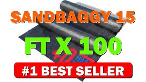 Sandbaggy 15 ft x 100 ft Landscape Fabric Weed Barrier, Ground - B09S31MG93