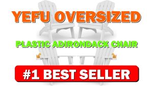 YEFU Oversized Plastic Adirondack Chair Set of 4 with Cup-Holder, Weather Resistant, - B09XN88RC6