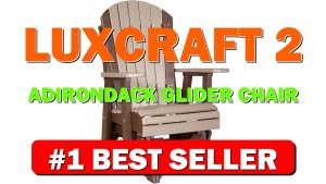 LuxCraft 2' Adirondack Glider Chair Available in 20 Colors, Weatherwood & - B09Y3P1X5F
