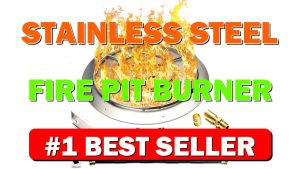 Stainless Steel Fire Pit Burner Pan & Ring Standard Kit with Spark - B0BGWYH76Z
