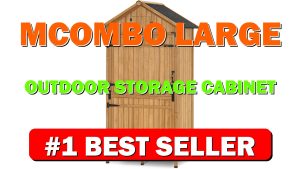 MCombo Large Outdoor Storage Cabinet with 3 Adjustable Shelves, 82 Inches Tall - B0BMVGJ6CP