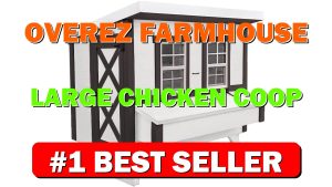 OverEZ Farmhouse Large Chicken Coop for Up to 15 Chickens Nesting - B0BRYPK6ZT