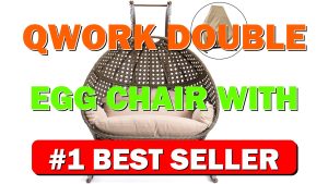 Qwork Double Egg Chair with Stand,Heavy Duty 600lbs+ Capacity, Oversized 2 Person - B0BVM2JGKX