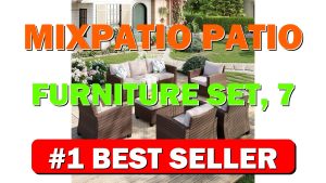 MIXPATIO Patio Furniture Set, 7 Pcs Wicker Rattan Rattan Outdoor Conversation Set, - B0BWRTKV51