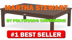 Martha Stewart by POLYWOOD® Chinoiserie Coffee Table in Mahogany - B0C2V6Y2C8