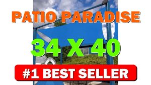 Patio Paradise 34' x 40' Shade Sail Rectangle Sun Canopy with Super - B0C455JW1G