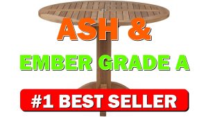 Ash & Ember Grade A Teak 42" Round Dining Table, Weather-Resistant Indoor - B0CBD373KQ