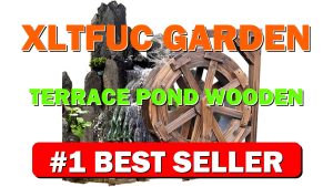 XLTFUC Garden Terrace Pond Wooden Water Wheel Fountain Waterfall Wheel Garden Decoratio - B0CBS49TDX