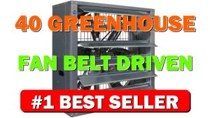 40" Greenhouse Fan Belt Driven W/Shutter, Belt Driven, Pre Wired with Shutter, - B0CCJKGYHD