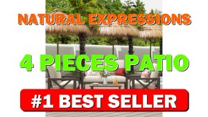 NATURAL EXPRESSIONS 4 Pieces Patio Furniture Sets,Outdoor Sectional Metal Furniture Con - B0CJ2P7D76