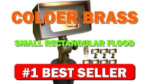 COLOER Brass Small Rectangular Flood Lights Outdoor 12 Pack with 2W 2700K - B0CKTHCTV5