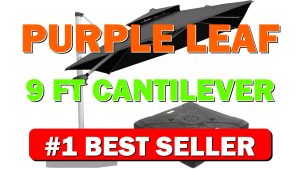 PURPLE LEAF 9 FT Cantilever Patio Umbrellas with Base Included, Large Square - B0CPM4KNK7
