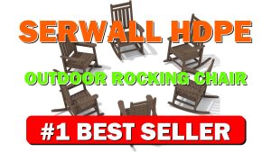 SERWALL HDPE Outdoor Rocking Chair Set of 6, Patio Rocking Chairs for - B0CR1L273V