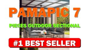 Pamapic 7 Pieces Outdoor Sectional Set, All-Weather PE Rattan Patio Conversation Set, - B0CTHCSS5R