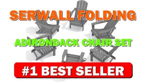 SERWALL Folding Adirondack Chair Set of 6, Adjustable Adirondack Chair with 3 - B0CV82CQMZ