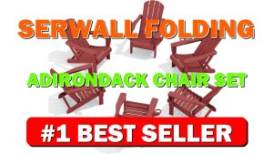 SERWALL Folding Adirondack Chair Set of 6, Adjustable Adirondack Chair with 3 - B0CV82NQP5