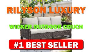 Rilyson Luxury Wicker Outdoor Couch Patio Sofa 3 Seater Rattan Outdoor - B0CVN52VBW