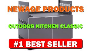 NewAge Products Outdoor Kitchen Classic Series Aluminumn Slate Gray 40in Grill Cabinet, - B0CW7TYD1Q