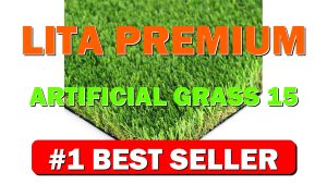 LITA Premium Artificial Grass 15' x 29' (435 Square FT) Realistic Fake - B0CYGWDFBW