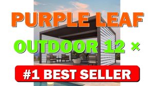 PURPLE LEAF Outdoor 12' × 16' Louvered Pergola with Two Short Side - B0CZLLBRVH