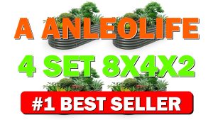 A ANLEOLIFE 4-Set 8X4X2 ft Galvanized Raised Garden Bed Kit, Oval Metal - B0CZNSJQMF
