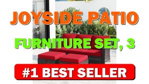 Joyside Patio Furniture Set, 3 Pieces Outdoor Wicker High Back Sofa with - B0D6BD9HYF