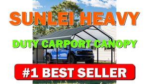 SUNLEI Heavy Duty Carport Canopy 12x15 FT Metal Carport with Galvanized - B0D7HTG83X