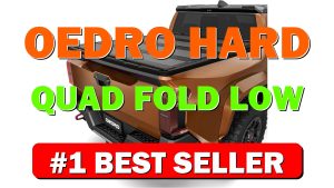 OEDRO Hard Quad-Fold Low-Profile Tonneau Cover Fit for Toyota Tacoma 2024 2025 - B0G4WQFVPS